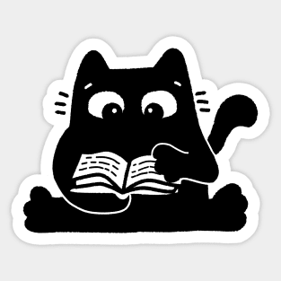 Reading cat Sticker